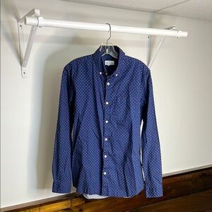 Gap Slim Fit Men's Blue Polka‎ Dot Shirt- M